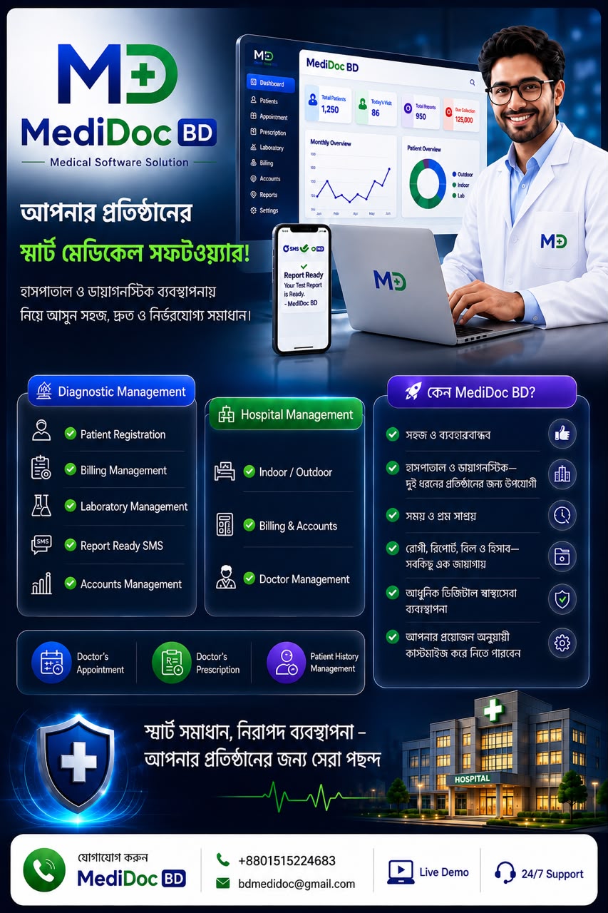 MediDoc BD software feature overview