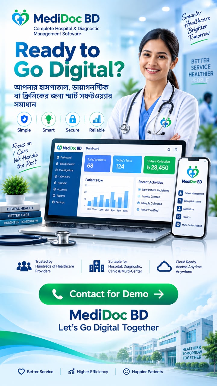 MediDoc BD digital healthcare management poster